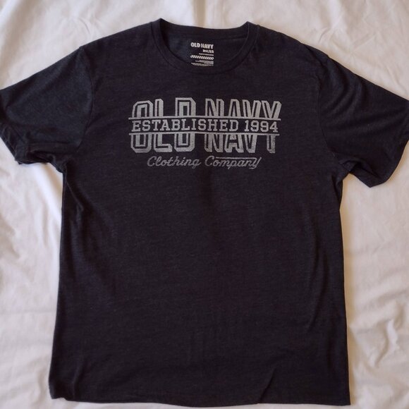 Old Navy Gray Heather Graphic T-Shirt, Men's Large - Picture 1 of 9